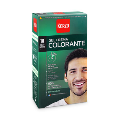 kerzo color hombre negro intenso tono 10